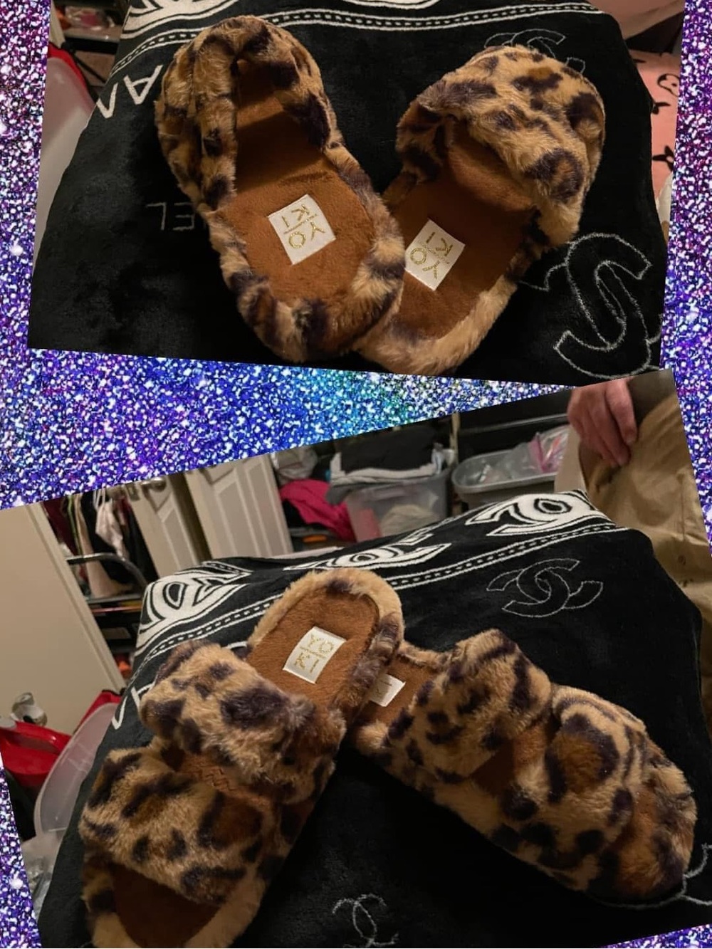 Yoki Leopard Print Faux Fur Slide Slippers - Brown